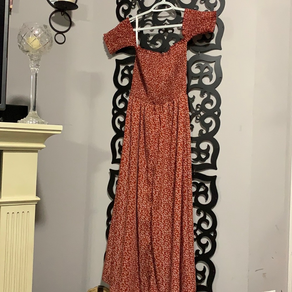 Cold shoulder tube top maxi dress with split